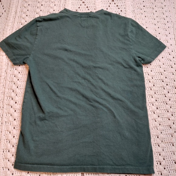 Polo Ralph Lauren Shirt Crew Youth 14/16 Short Sleeve‎ Green Large Pony Striped - Picture 7 of 9